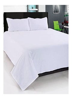 Buy Mercury Collection 90 GSM WHITE BEDSHEET 3 PCS SET  King in UAE