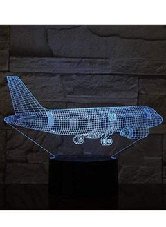 اشتري Multicolor Night Light 3D Abstract Airplane Aircraft Airbus Multicolor Night Light 7/16 Color Changing Multicolor Night Light Home Decoration Toy Birthday Christmas Gift في الامارات