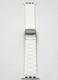 اشتري Apple Watch Band49mm 45mm 44mm 42mm Watch Strap Band Waterproof Watches Band With Stainless Steel Buckle - White في مصر
