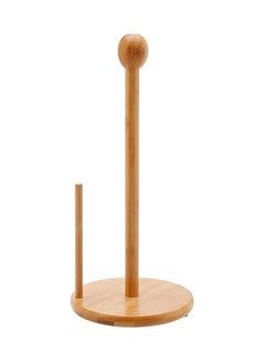 Buy Wooden Kitchen Tissue Holder Paper Towel Holder, Towel Stand Rack Bamboo Vertical Paper Roll in UAE