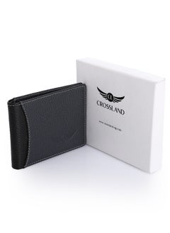 Buy CROSSLAND Genuine Leather Men's Wallet, Bi Fold 6 Cards with Window ID - RFID Blocking Technology in Egypt