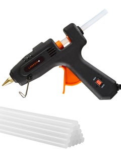 Buy Dual Temperature Glue Gun with LED on/off Switch - 60/100W - with 16-Piece Glue Sticks - Black in Saudi Arabia