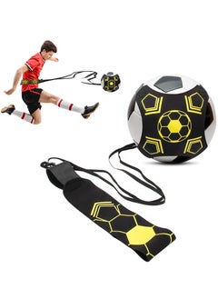 Buy Football Kick Trainer Soccer Training Equipment Aid Skills Improvement Solo Practice for Kids Adults Hands Free Universal Fits All Size Footballs in UAE