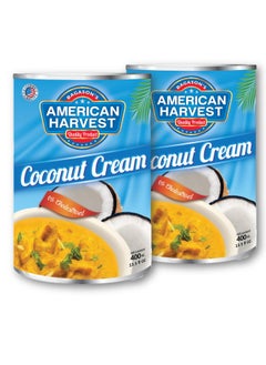 اشتري Coconut Cream, 400ml Pack of 2 | Unsweetened | Product of Thailand في الامارات