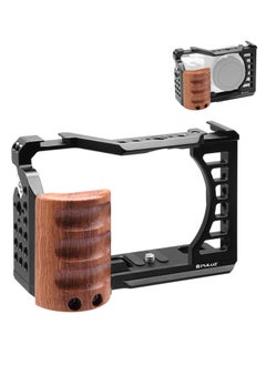 Buy For Sony ZV-E1 PULUZ Wood Handle Metal Camera Cage Stabilizer Rig in UAE