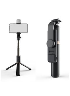 Buy Q03S Fill Light Bluetooth Selfie Stick Tripod Mobile Phone Holder in UAE