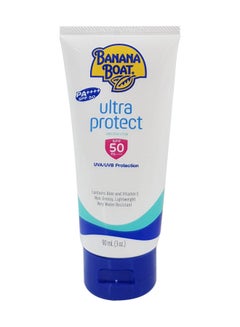Buy Ultra Protect Sunscreen Lotion-SPF50-Aloe-Vera-Contains Vit E & C-Lightweight-Water resistant-Avotriplex Formula-UVA/UVB Protection-Quick Absorption-Non Greasy-Prevent Sunburn-90ML in UAE