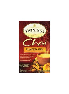 اشتري London Pumpkin Spice Chai Tea Bags, 20 Count (Pack Of 1) في الامارات