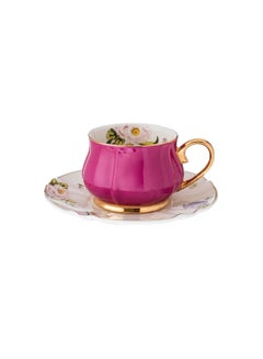 Buy Tea cup and saucer set of 200 ml in Saudi Arabia