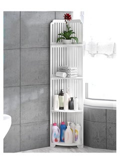 Buy Bathroom Corner Shelf, Floor-to-Ceiling Shelf Unit, Kitchen and Toilet Corner Multi-Layer Storage Racks(White,47.2x11in) in Saudi Arabia