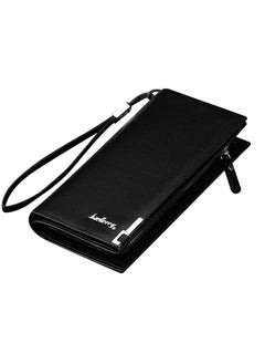 Buy Men's Bifold Leather Zip Coin Handbag Multi Card Holder Purse Long Wallet Clutch in Saudi Arabia