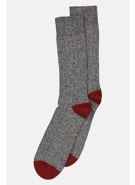 Buy Men 1 Pair Knitted Socks, Grey Combo in UAE