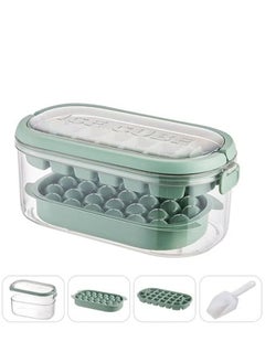 Buy 4PCS Ice Cube Tray with Lid and Bin 54 Compartments Ice Cube Trays With Ice Scoop Airtight Anti-BPA Ice Cube Molds BPA Free Stackable Spill-Proof DIY Ice Cube Molds Green in Saudi Arabia