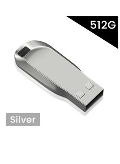 Buy 512GB USB 3.0 High speed Flash Metal Pen Drive Waterproof Silver in Saudi Arabia