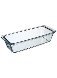 Buy Elegant Design Rectangular Glass Cake Dish Clear 31 x 12 cm 59104 in Saudi Arabia