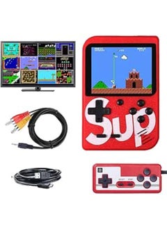 Buy Handheld Game Console,Portable Retro Video Game Console with 800 Classical Games,3.0-Inches Color Screen,1020mAh Rechargeable Battery Support for TV Connection and Two Players(Red) in Egypt