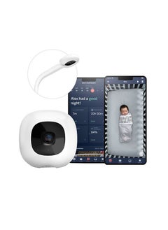 Buy Smart Baby Monitor And Floor Stand – 1080P Wi-Fi Video And Sound Camera, Sleep Coach And Breathing Motion Tracker in Saudi Arabia