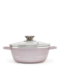 Buy Non-Stick Casserole Pot 40 cm Purple/Clear in UAE