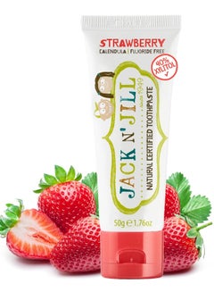 Buy Jack N' Jill Kids Natural Toothpaste, Made With Natural Ingredients, Helps Soothe Gums & Fight Tooth Decay, Suitable From 6 Months+ - Strawberry Flavour 1 X 50G in UAE
