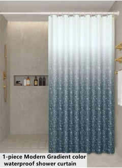 Buy 1-Piece Modern Gradient Color Waterproof Shower Curtain Multicolor 180 x 180 Centimeter in UAE