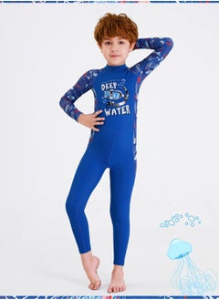 اشتري Keep Warm Children Diving Suit Three-layer High Elastic Wetsuit For Boys Blue في الامارات