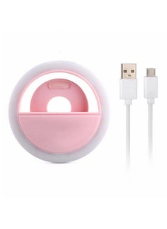 اشتري Supplementary Light Lamp Mobile Phone Selfie Light Annular Supplementary Light Lamp Built-in Rechargeable Lithium Battery Pink في الامارات