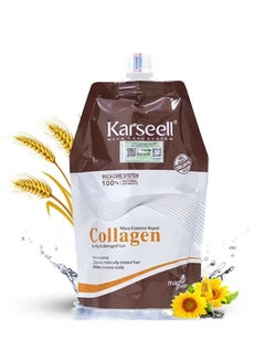 Buy Karseell Collagen Hair Treatment 16.9 Oz 500ml Deep Repairs Conditioner Argan Oil Keratin Hair Treatment for Dry Damaged Curly Bleached & All Hair Types in Saudi Arabia