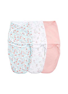 Buy Easy Swaddle Wrap - Pack Of 3 - Fairy Tale Flowers_0-3M in UAE