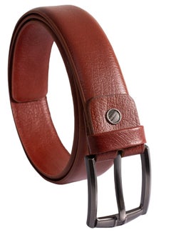 Buy Genuine (1015) Leather  Belts For Men - Mens Belt For Suits, Jeans, Uniform With Single Prong Buckle - Designed in the Egypt in Egypt