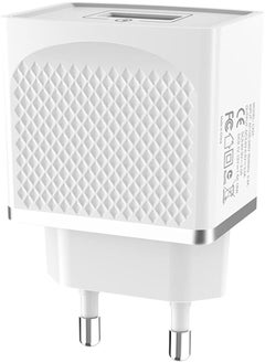 Buy Hoco C42A Vast Power Single USB Port Wall Charger - White in Egypt