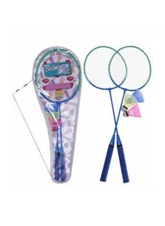 Buy Badminton Racket Set of 2 Pcs and 3 Shuttle with Bag Light Weight Best Choice for Beginners, Comfortable Grip in Saudi Arabia