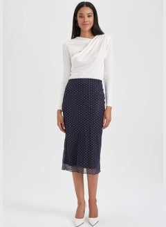 Buy Woman Straight Knitted Skirt in UAE