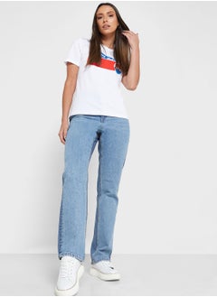 Buy High Waist Straight Jeans in Saudi Arabia