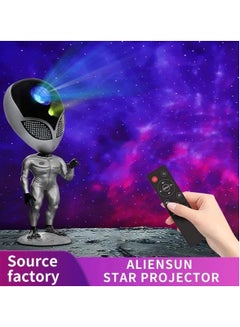Buy Alien Galaxy Star Projector Night Light with Voice Repeat Feature in UAE