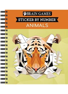 Buy Brain Games Sticker By Number Animals 2 Books In 1 42 Images To Sticker in UAE