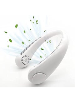 Buy USB Rechargeable Portable Neck Fan with 3 Wind Speed for Traveling Office Sports in UAE