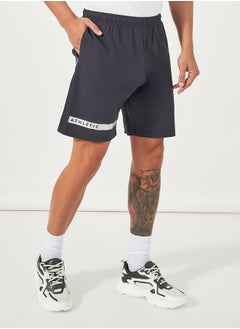 Buy Workout Shorts with Front & Back Print Detail in Saudi Arabia