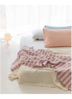 Buy Striped Throw  dark rose (90x200) in Egypt