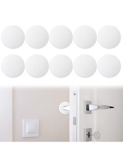 Buy 10 PCS 4cm Door Handle Bumper, Door Stopper Wall,Silicone Wall Protector, Door Knob Guard for Protecting Wall, Doorknobs, Refrigerator Door, Cabinets(White) in Saudi Arabia
