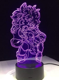 اشتري 3D Multicolor Night Light Dragon Ball Child Super Saiyan Goku Action Force Bomb Figure 3D Illusion Table Lamp 7/16 Color Multicolor Night Light Boy Toy Gift في الامارات