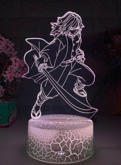 Buy Giyu Tomioka Light Demon Slayer Kimetsu no Yaiba Usb 3D Night Lamp Bedroom Decor in UAE