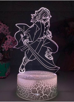 اشتري Giyu Tomioka Light Demon Slayer Kimetsu no Yaiba Usb 3D Night Lamp Bedroom Decor في الامارات