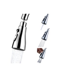 Buy 360 degree Swivel Faucet Tap Aerator,with 3 Water Outlet Modes,Water Saving Splash Proof Kitchen Bathroom Head Sink Spout,Apply to 22 to 24mm Tap Spray Head (Sliver) in UAE