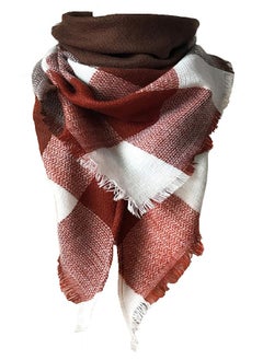 Buy Wander Agio Women's Fashion Scaves Shawl Grid Winter Warm Plaid Scarf Fichu Coffee 27 in UAE