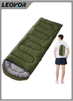 اشتري Sleeping Bag - Lightweight and Waterproof Camping Sleeping Bag for Adults and Kids with Compression Sack, Backpacking Sleeping Bag for Outdoor Camping, Hiking and Traveling في السعودية