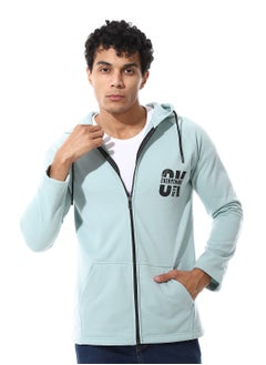 Buy Mens Hoodie With Through Zipper And Printed in Egypt