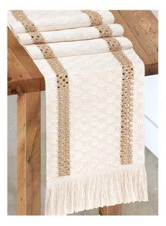 Buy Table Runners Cotton Crochet Table Cover Lace Boho Wedding Table Runner (180*30) in Saudi Arabia