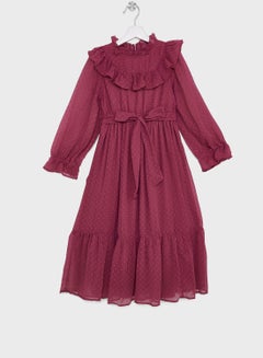 Buy Girls Dotted Ruffle Dress in Saudi Arabia