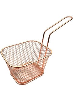 اشتري Stainless Steel Mini French Fries Basket Square Fryer Baskets, FDA Grade French Fries Holder Kitchen Cooking Tool في الامارات