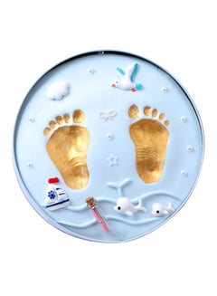 اشتري Baby Foot Print Mud Baby Newborn Hundred Days Full Moon Anniversary Souvenir Gift في الامارات